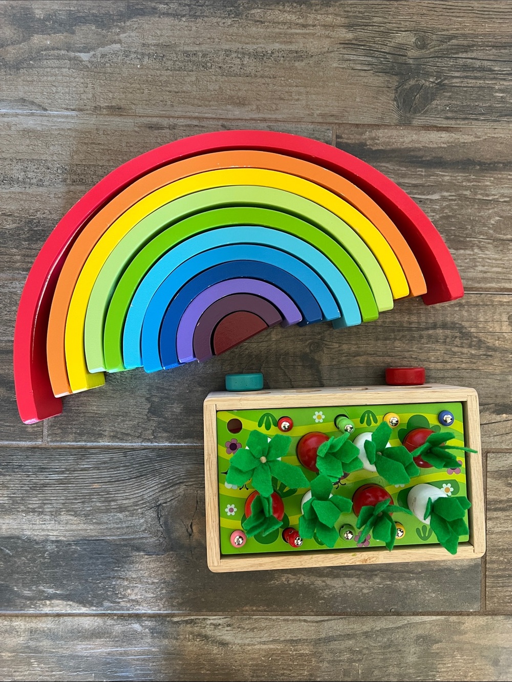 Wooden Rainbow Toy Bundle